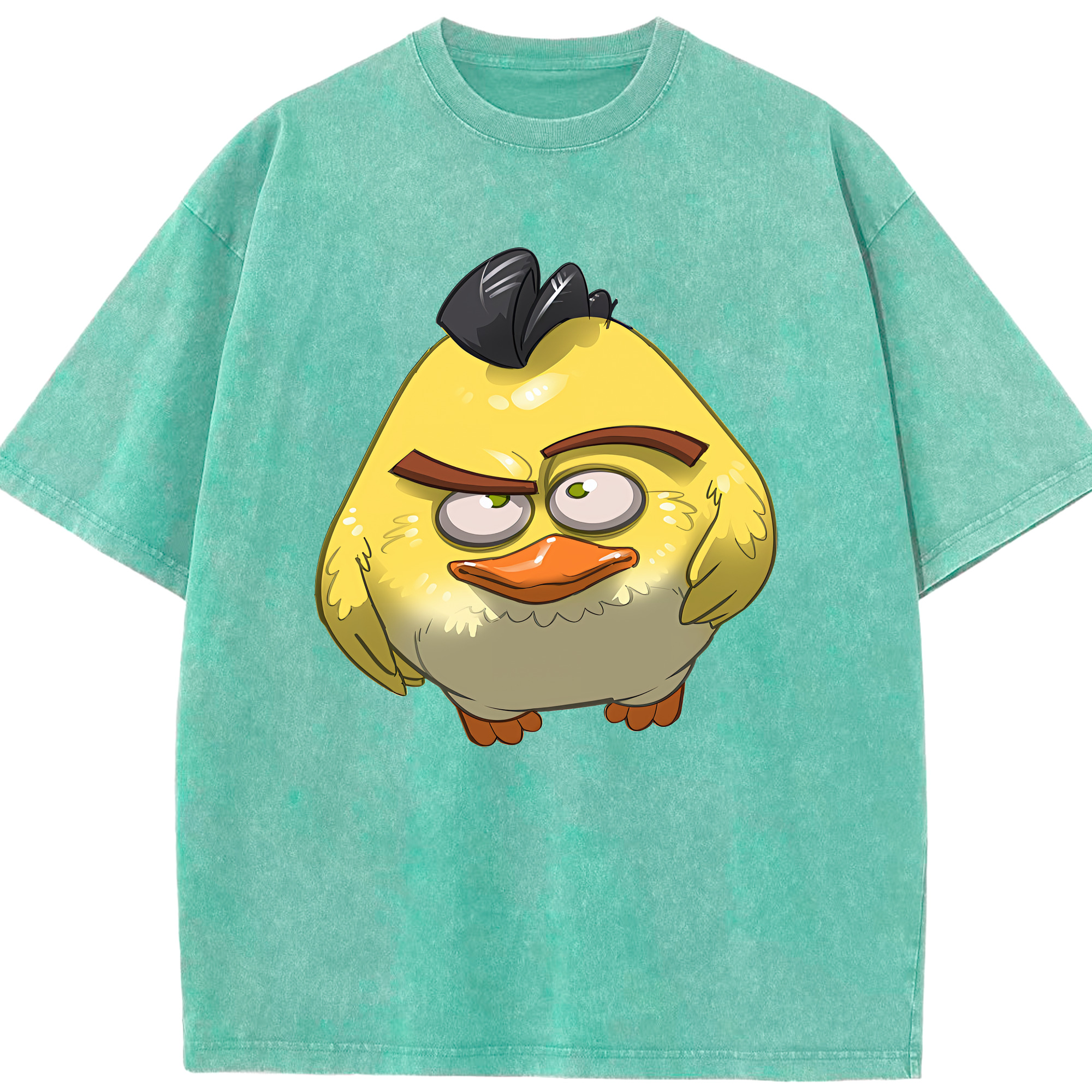（画像用） Angry Birds アングリーバード 綿100% ヴィンテージ風 半袖Tシャツ（フロントプリント）